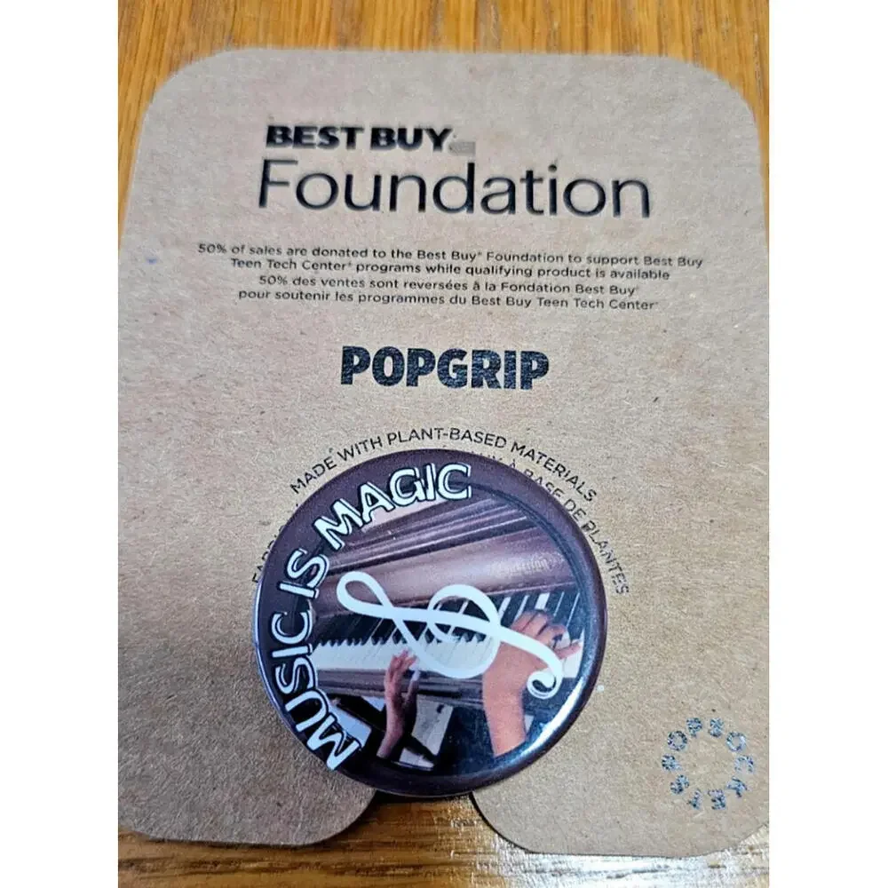 *-New Popsocket Plant Based Swappable Collapsible Grip & Stand - Music is magic,